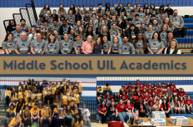   Students at the middle school UIL academic competition